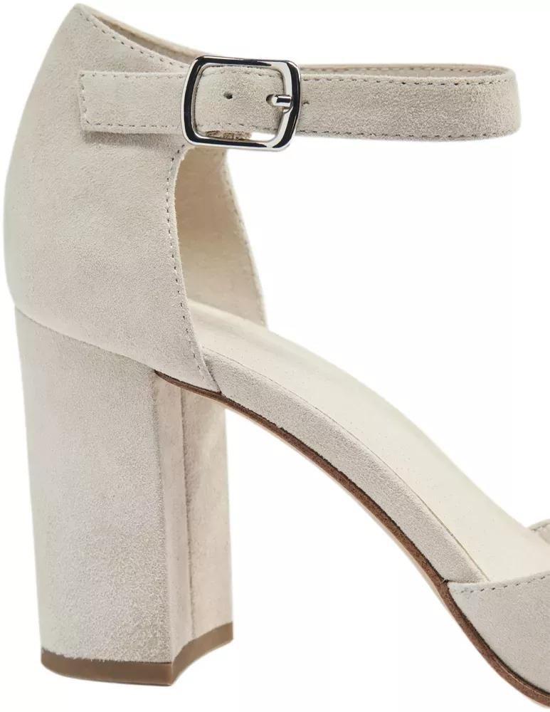 Beige Leather High Heels, , large image number 4
