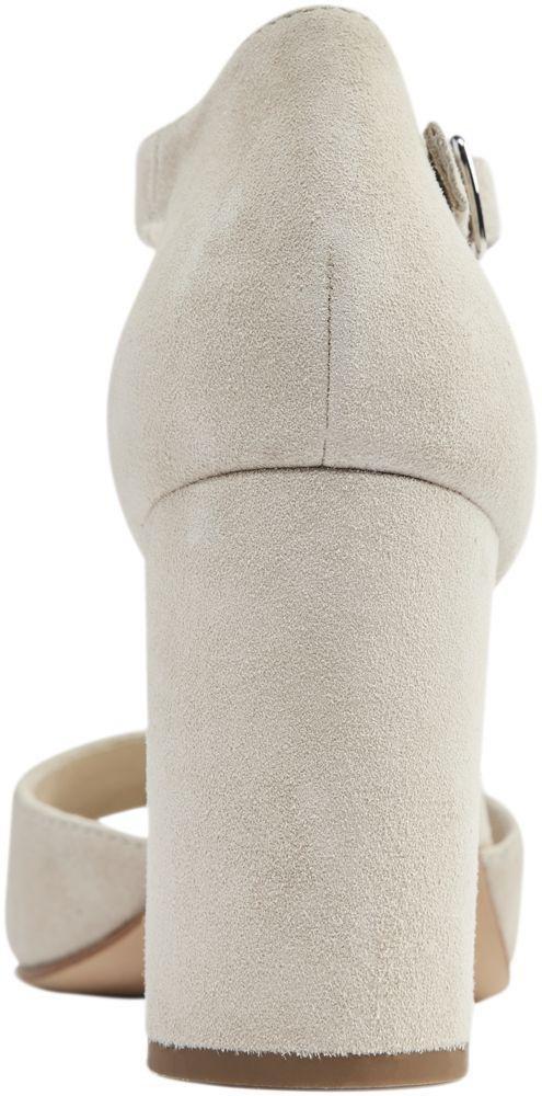 Beige Leather High Heels, , large image number 5