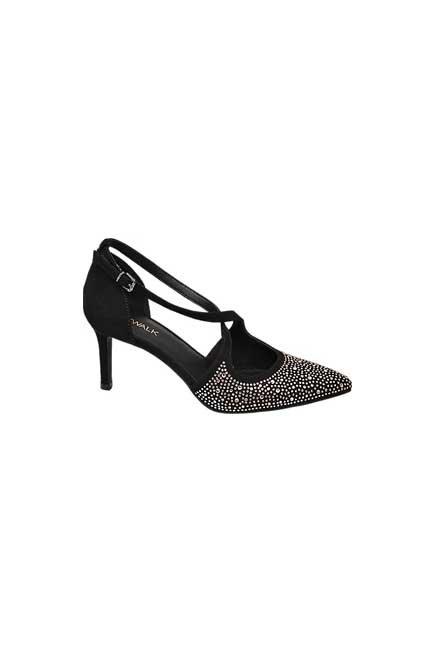 Black Studded High Heel Sandals, Women, , large image number 0