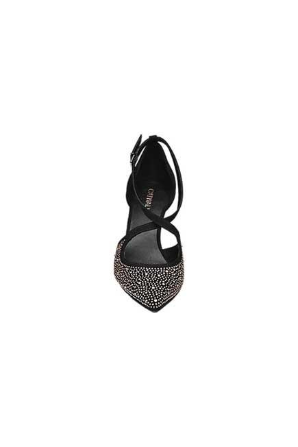 Black Studded High Heel Sandals, Women, , large image number 1