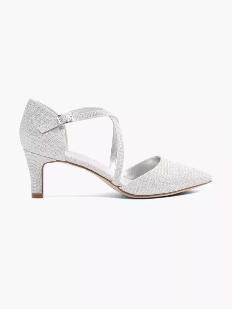 White Pointed Toe Heels, , large image number 0