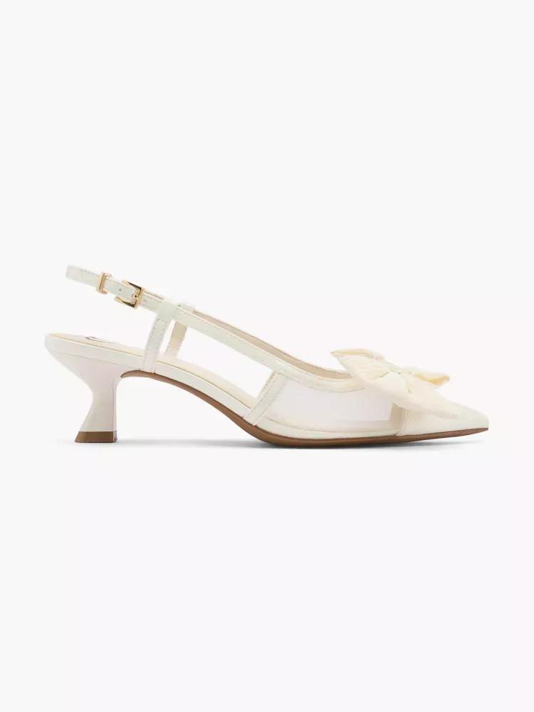 White Bow Detail Pumps, , large image number 0