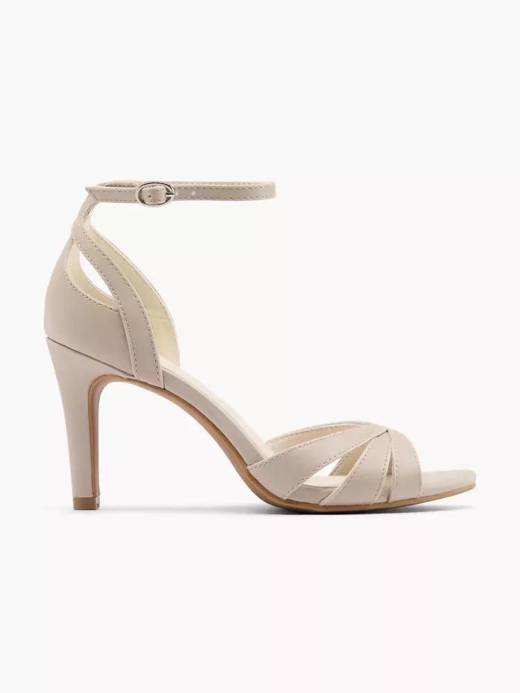 Grey Ankle Strap Heels, , large image number 0