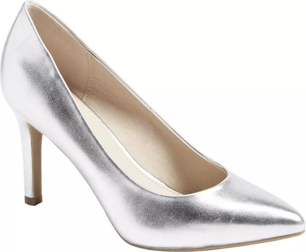 Silver Pointed Pumps, , large image number 3