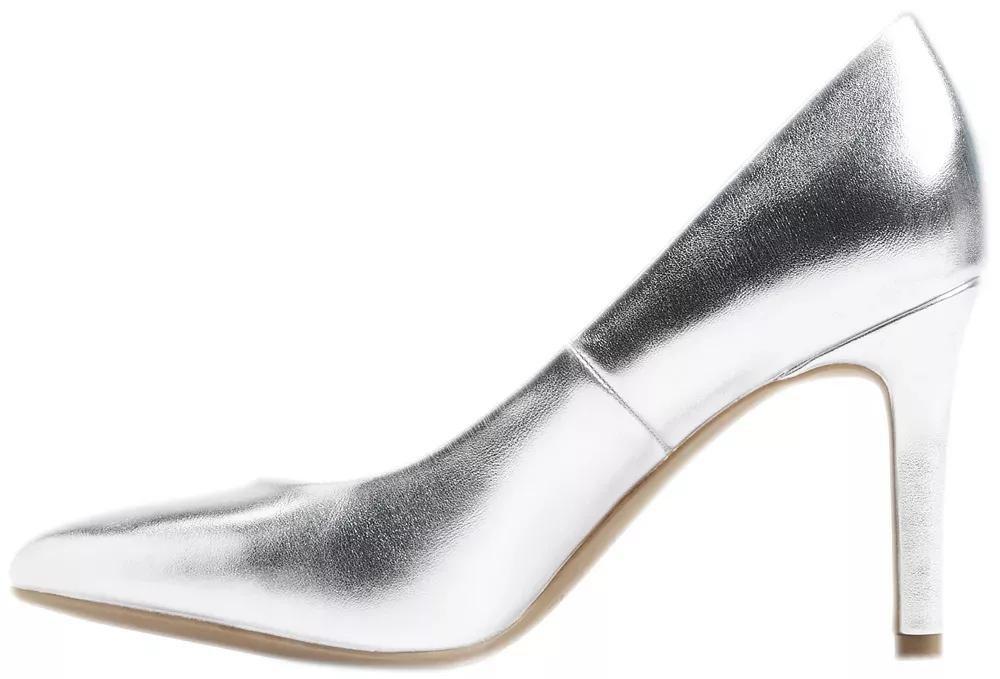 Silver Pointed Pumps, , large image number 5