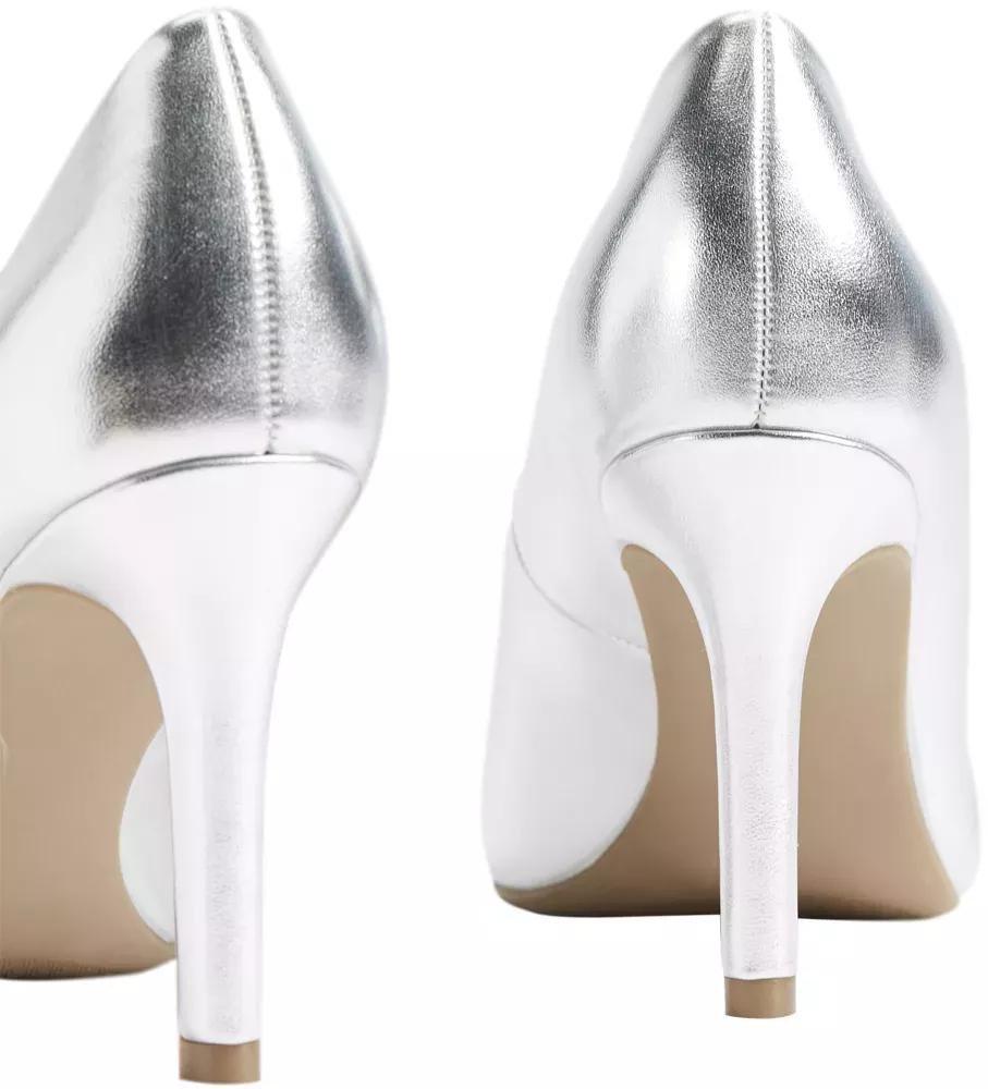 Silver Pointed Pumps, , large image number 6
