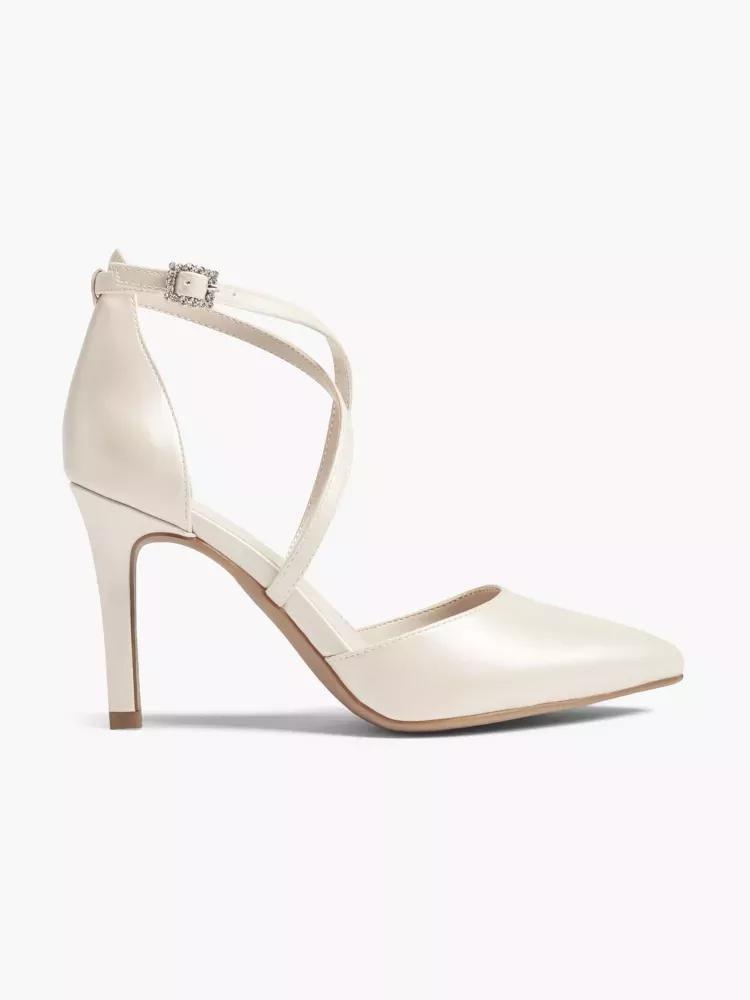 White Pointed Toe Heels, , large image number 0
