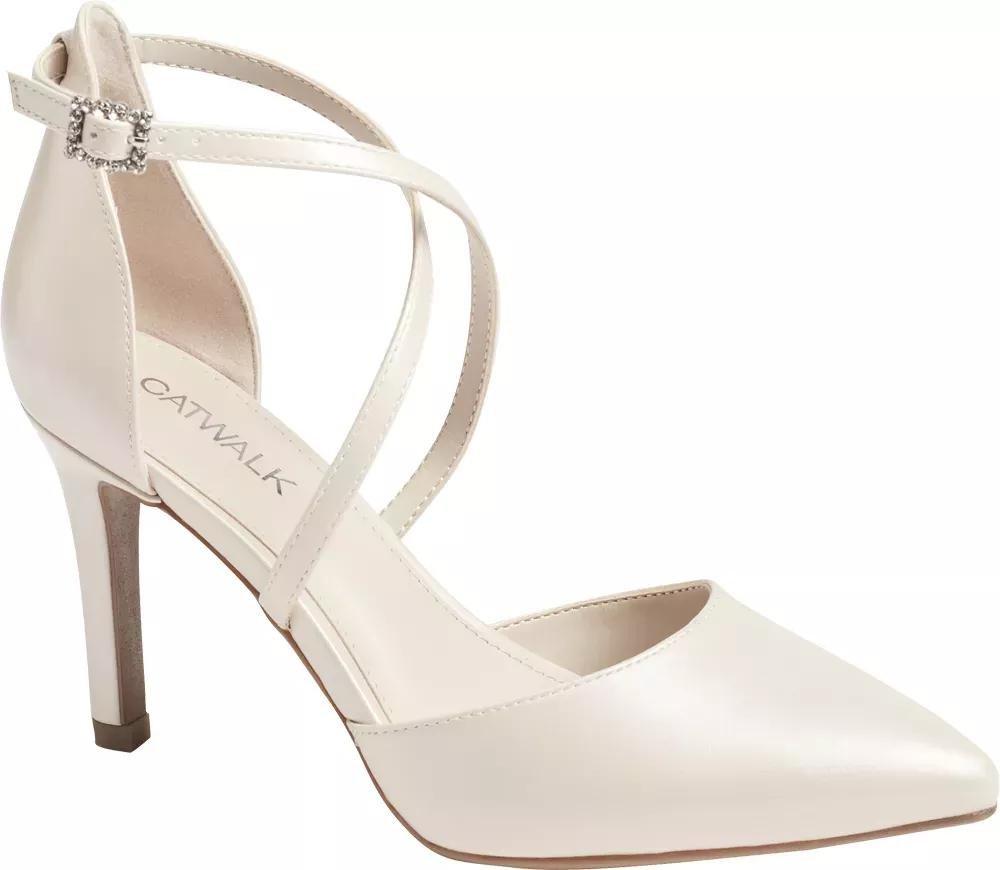 White Pointed Toe Heels, , large image number 1