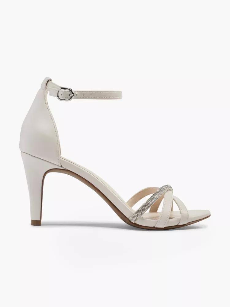 White Strapped Heels, , large image number 0