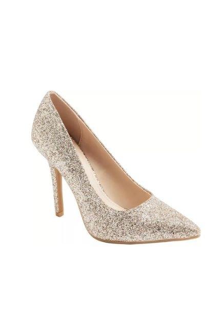Gold Glitter Pumps, , large image number 1