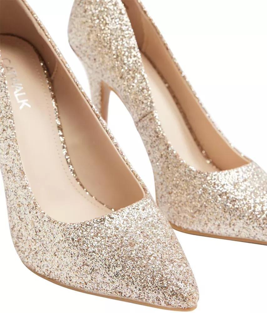 Gold Glitter Pumps, , large image number 2