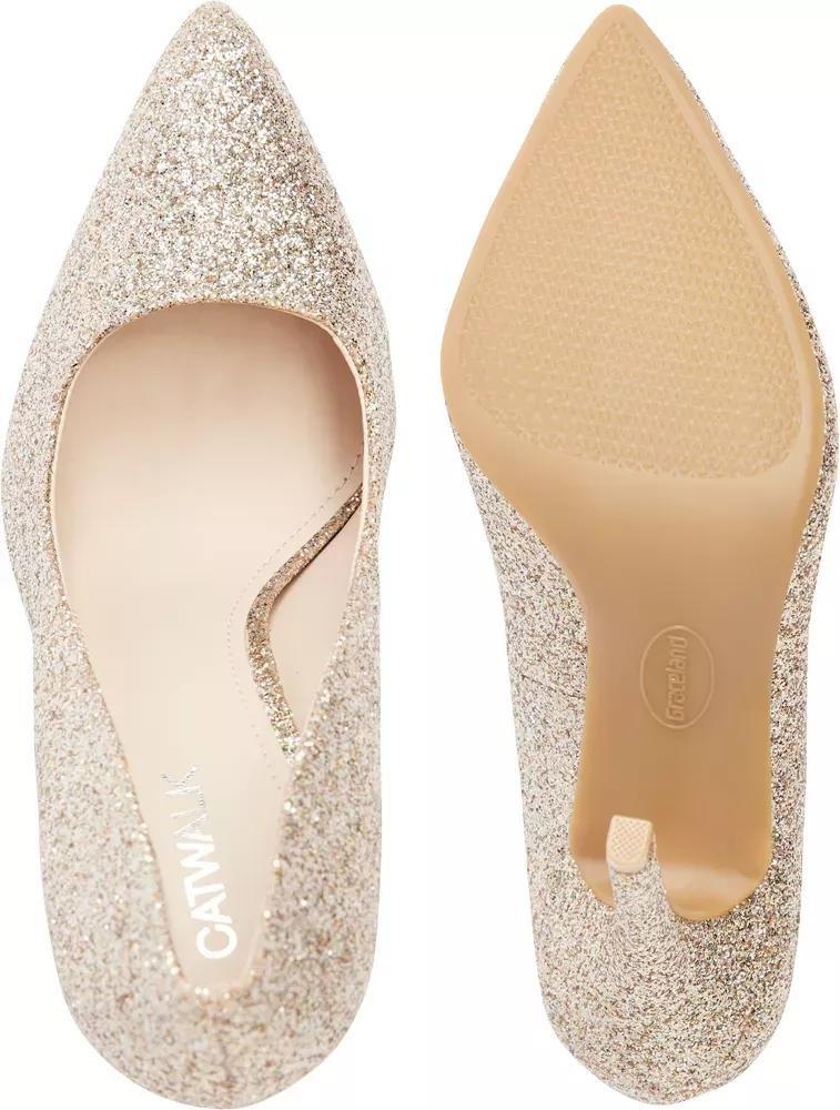 Gold Glitter Pumps, , large image number 4