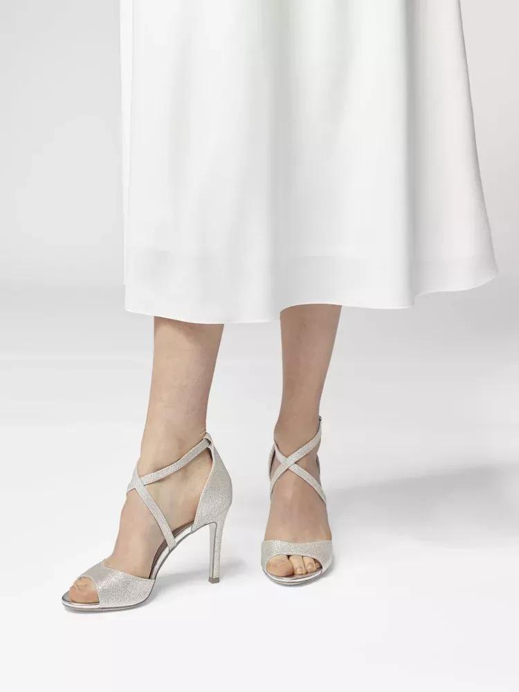 Grey Open Toe Heels, , large image number 0