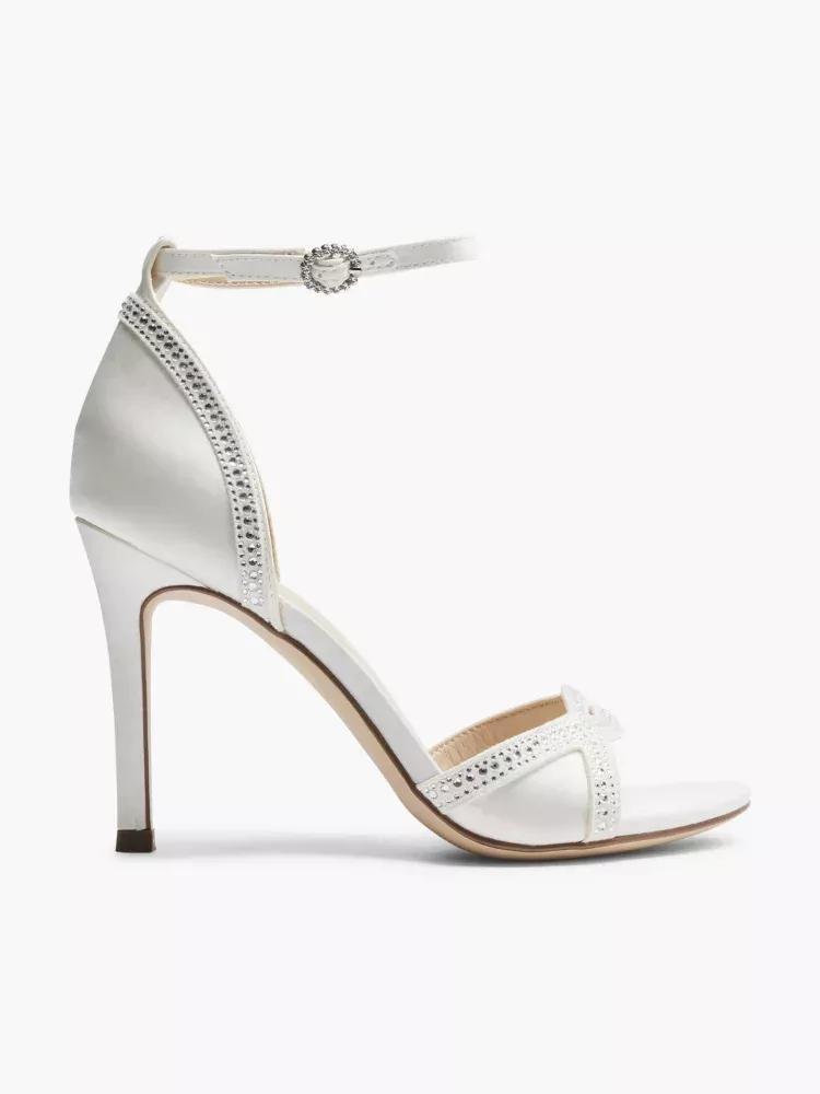 White Open Toe Heels, , large image number 0