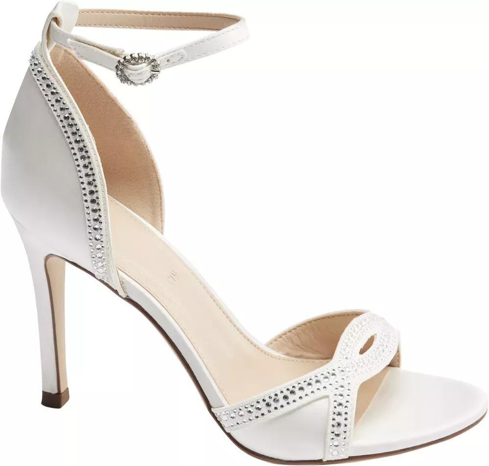 White Open Toe Heels, , large image number 1