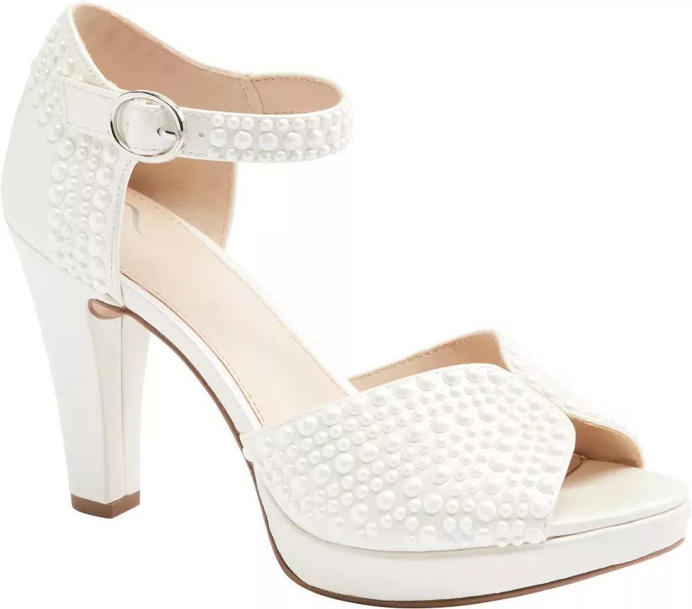 White Open Toe Heels, , large image number 1