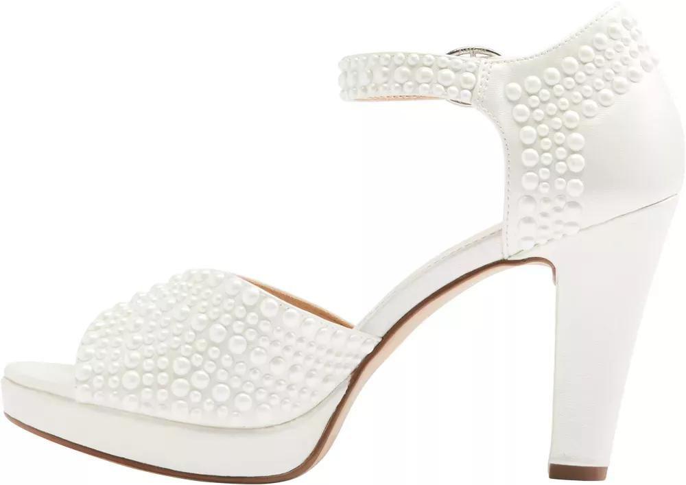 White Open Toe Heels, , large image number 3