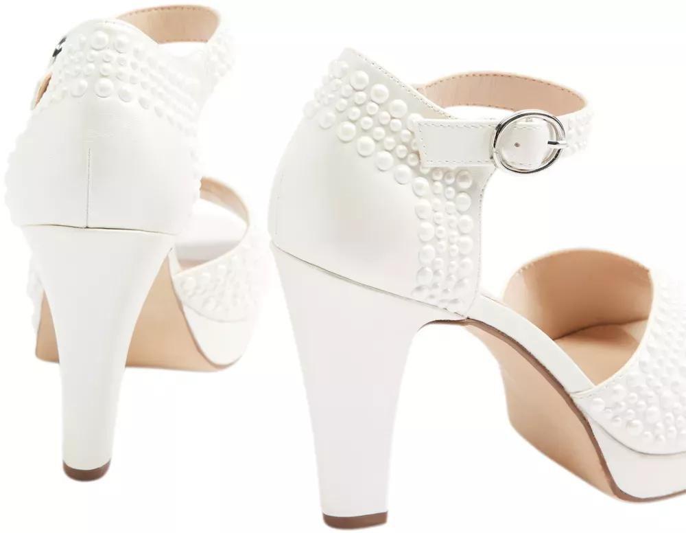 White Open Toe Heels, , large image number 5