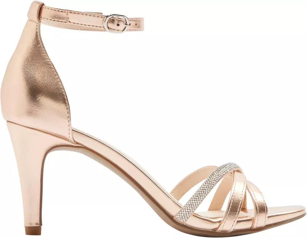 Gold Diamante Detail Heel, , large image number 1