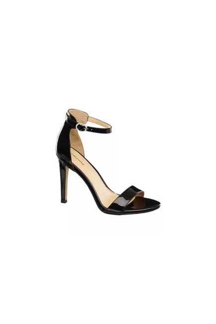 Black Synthetic Heels Sandals, , large image number 0