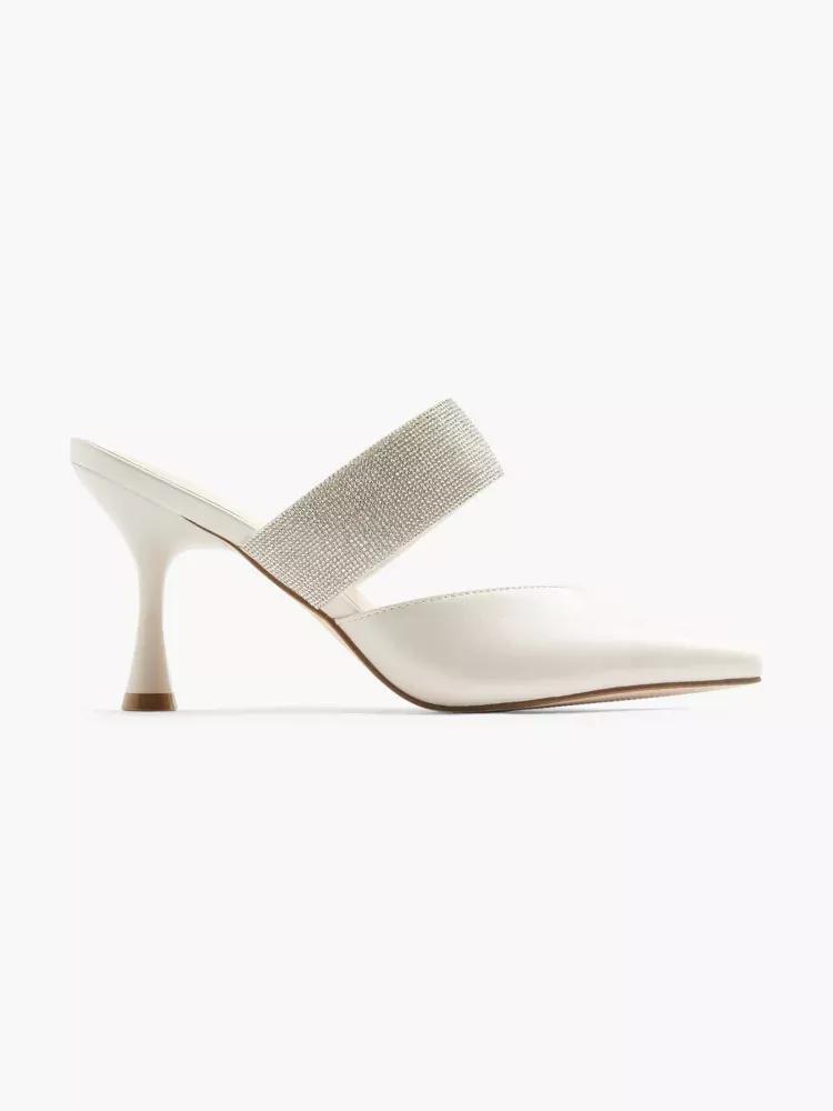 Ivory Diamante Strap Mule, , large image number 0