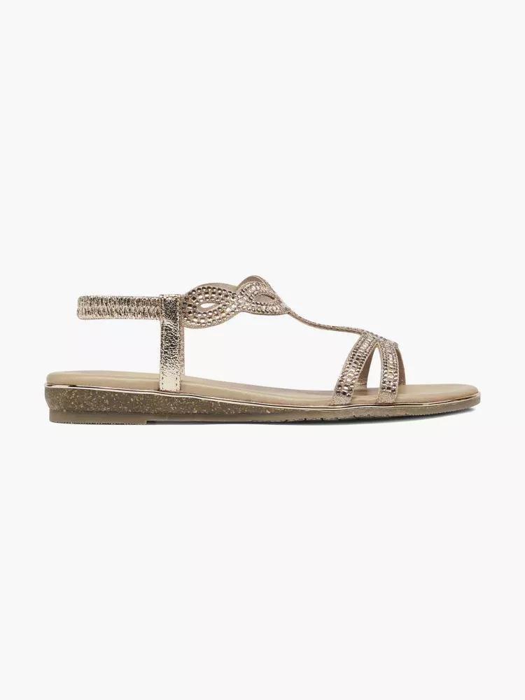 Beige Strappy Sandals, , large image number 0