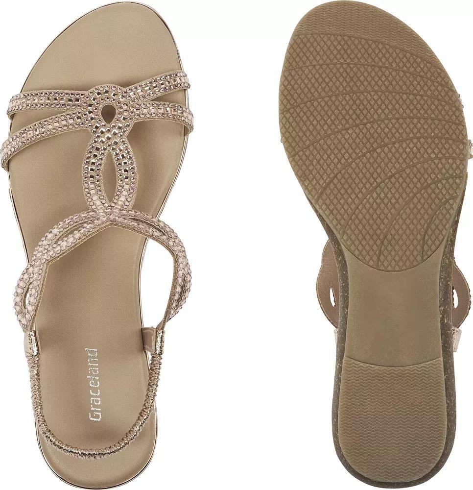 Beige Strappy Sandals, , large image number 4
