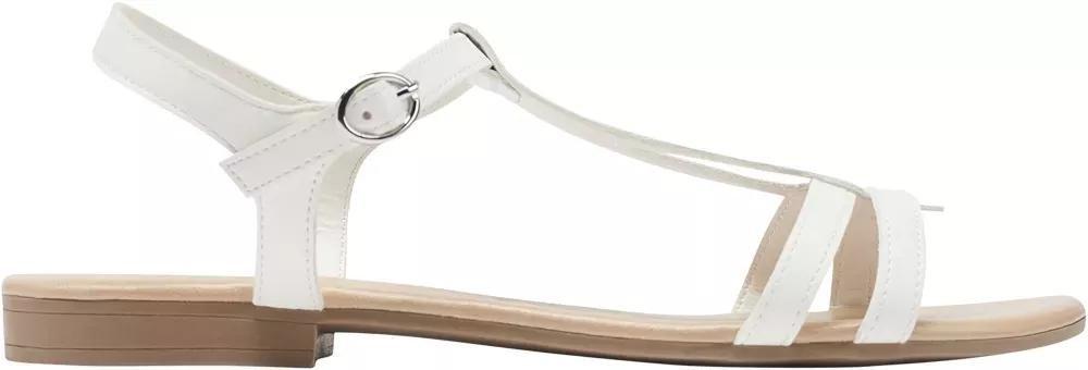 White Ankle Strap Sandals, , large image number 2