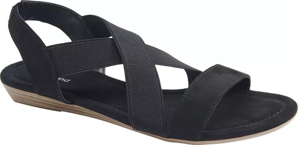 Black Elasticated Strappy Sandals, , large image number 1