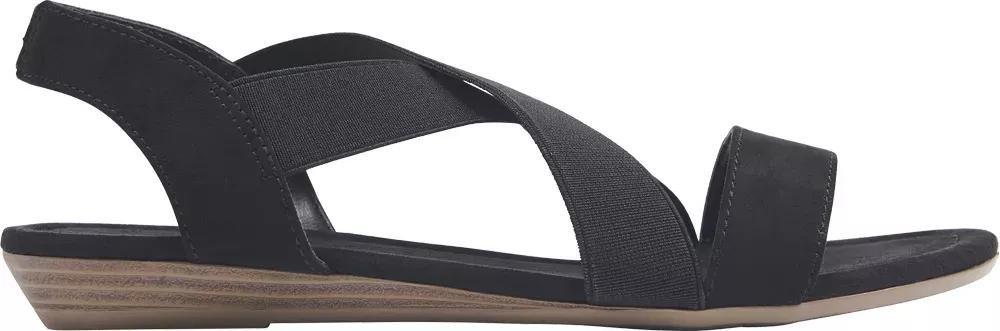 Black Elasticated Strappy Sandals, , large image number 2