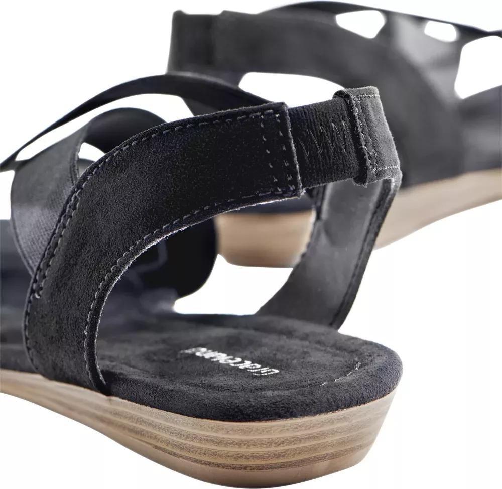 Black Elasticated Strappy Sandals, , large image number 5
