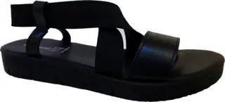 Black Strap Detailed Sandals, , medium