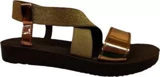 Gold Strap Detailed Sandals, , large image number 0
