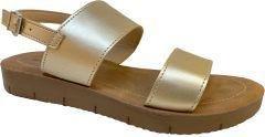 Gold Ankle Strap Sandals, , large image number 0