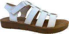 White Ankle Strap Sandals, , large image number 0