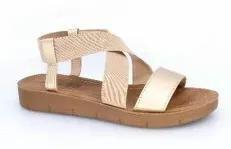 Beige Elastic Strap Platform Sandals, , large image number 0