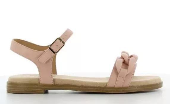 Pink Chain Detail Sandals, , large image number 1