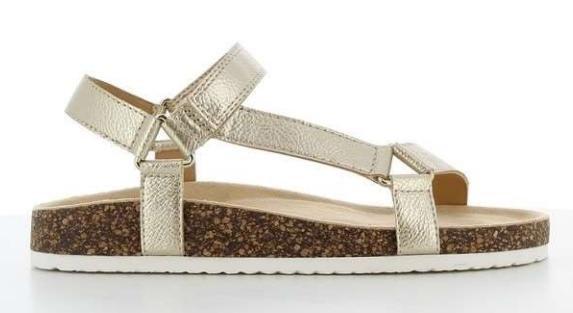 Gold Shimmer Strap Sandals, , large image number 0