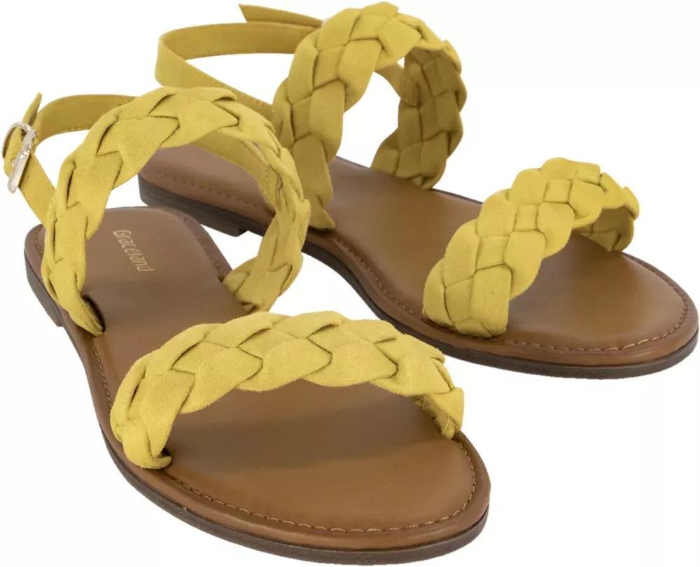 Yellow Flat Sandals, , large image number 6