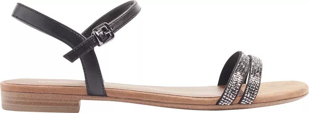 Black Ankle Strap Sandals, , large image number 2