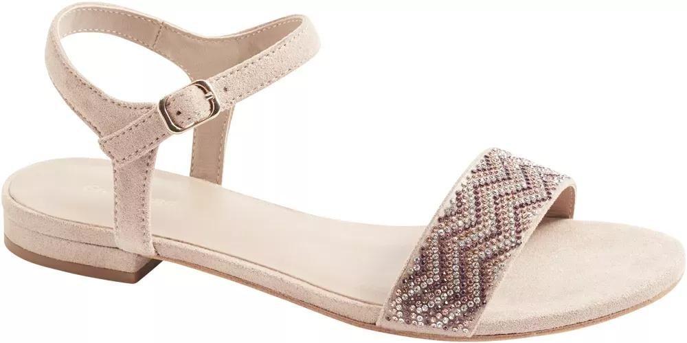 Pink Metallic Braided Sandal With Ankle Strap, , large image number 1