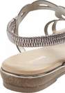 Graceland - Grey Sandals With A Metallic Look