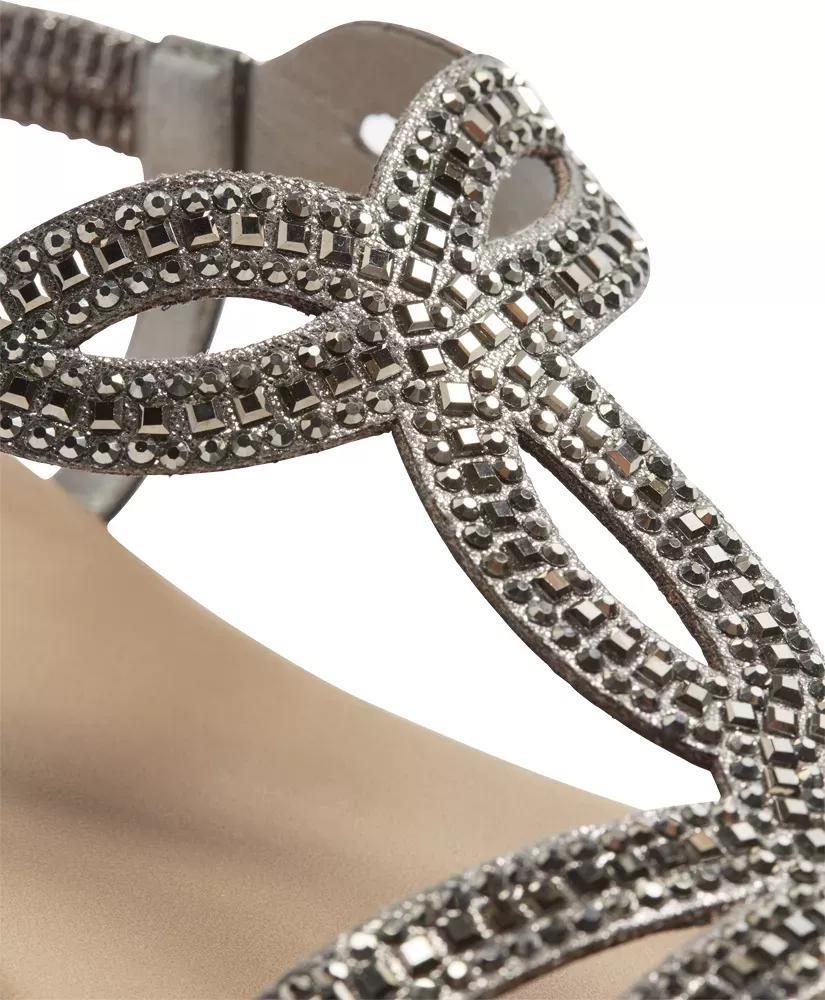 Grey Jewel Strapped Sandals, , large image number 6
