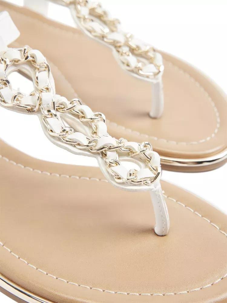 White Open-Toe Sandals, , large image number 4