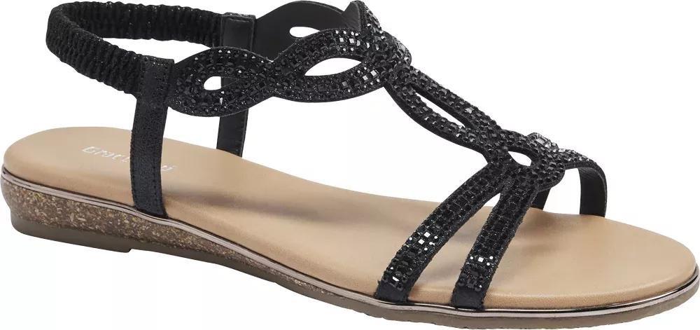 Black Open Toe Sandals, , large image number 1