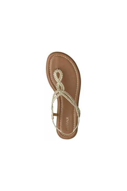 Gold Flat Toe Seperator Sandals, Women, , large image number 3