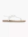 Graceland - White Flat Toe Seperator Sandals, Women