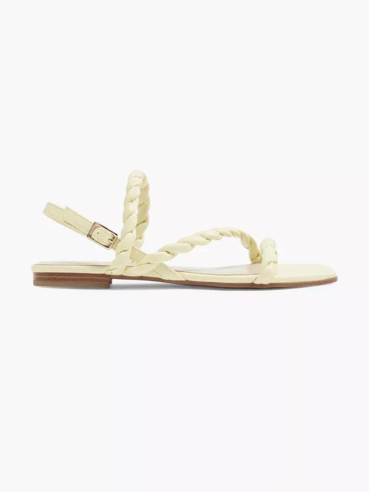 Yellow Braided Sandal, , large image number 0