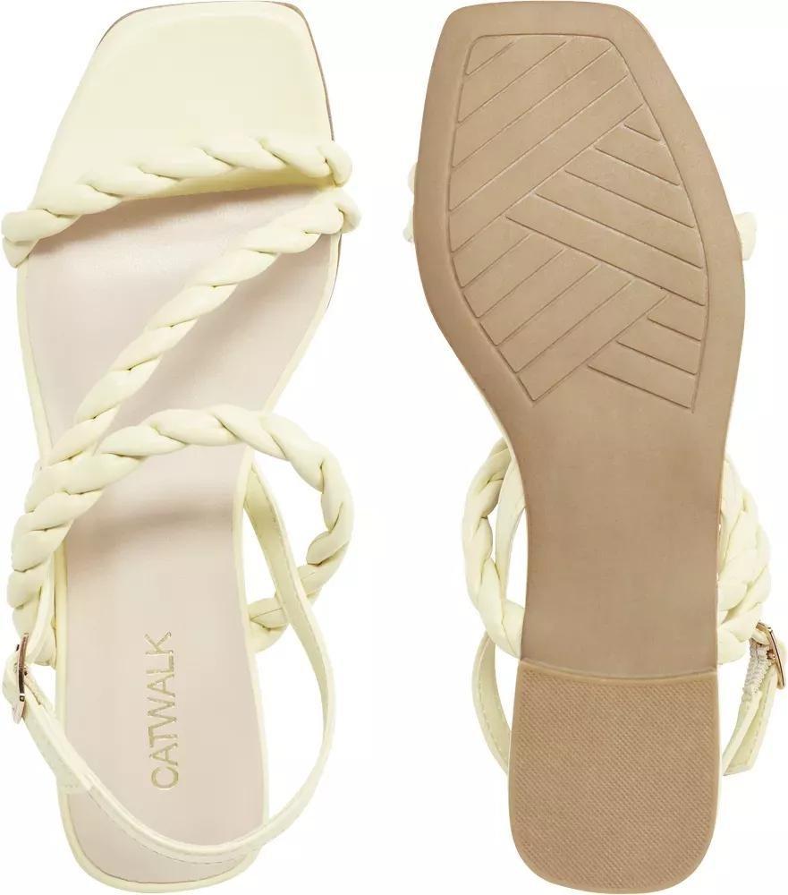 Yellow Braided Sandal, , large image number 4