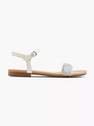 Graceland - White Buckle Mule Sandals